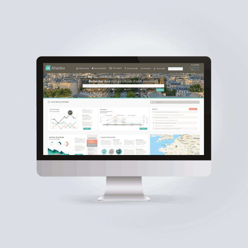 Alhambra : webdesign de logiciel de reporting immobilier
