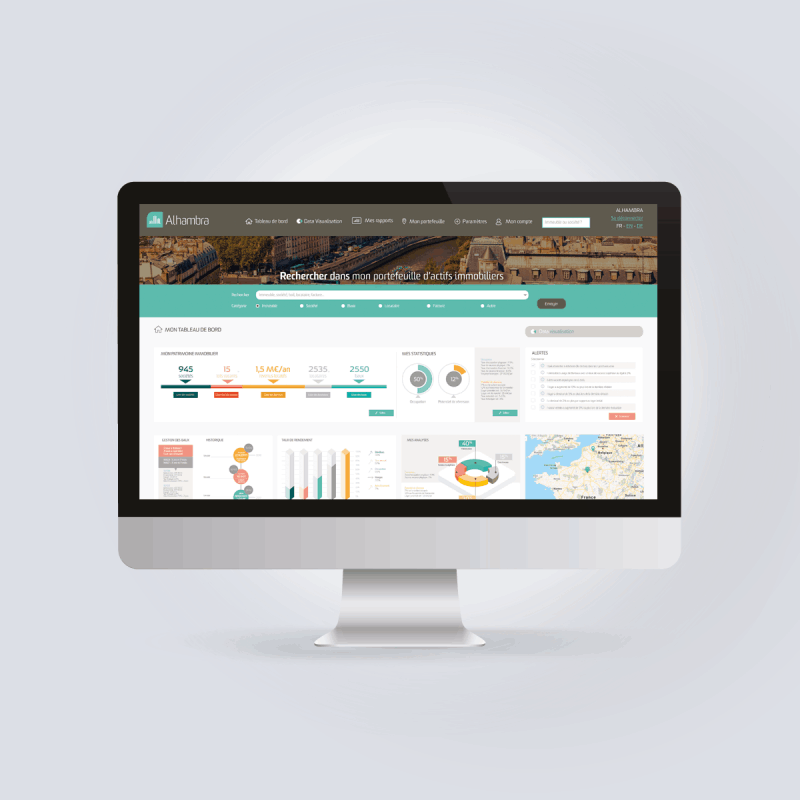 Alhambra : webdesign de dashboard et datavisualisation