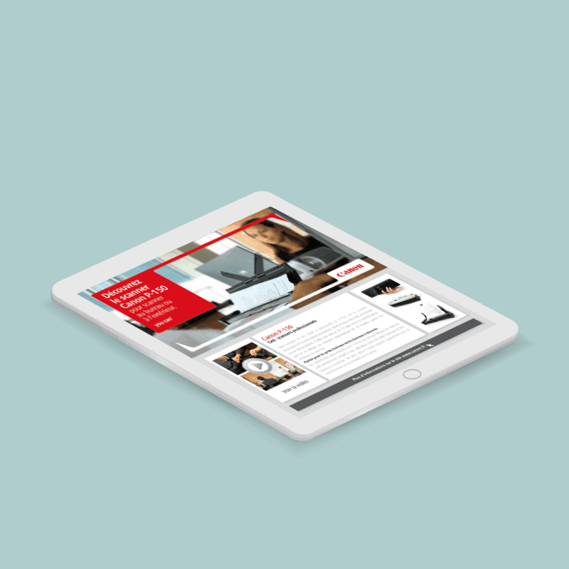 Canon : création de mailing original