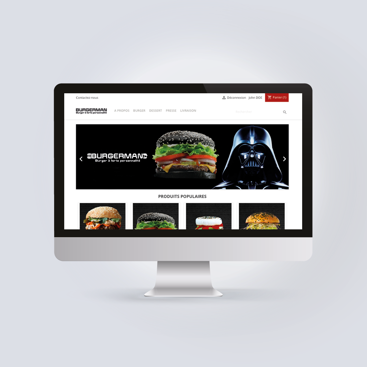 Burgerman : création de site marchand pour restaurant