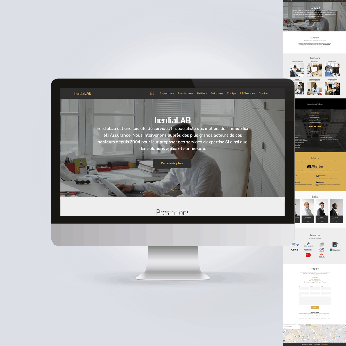 Herdia Lab : webdesign de site pour SSII
